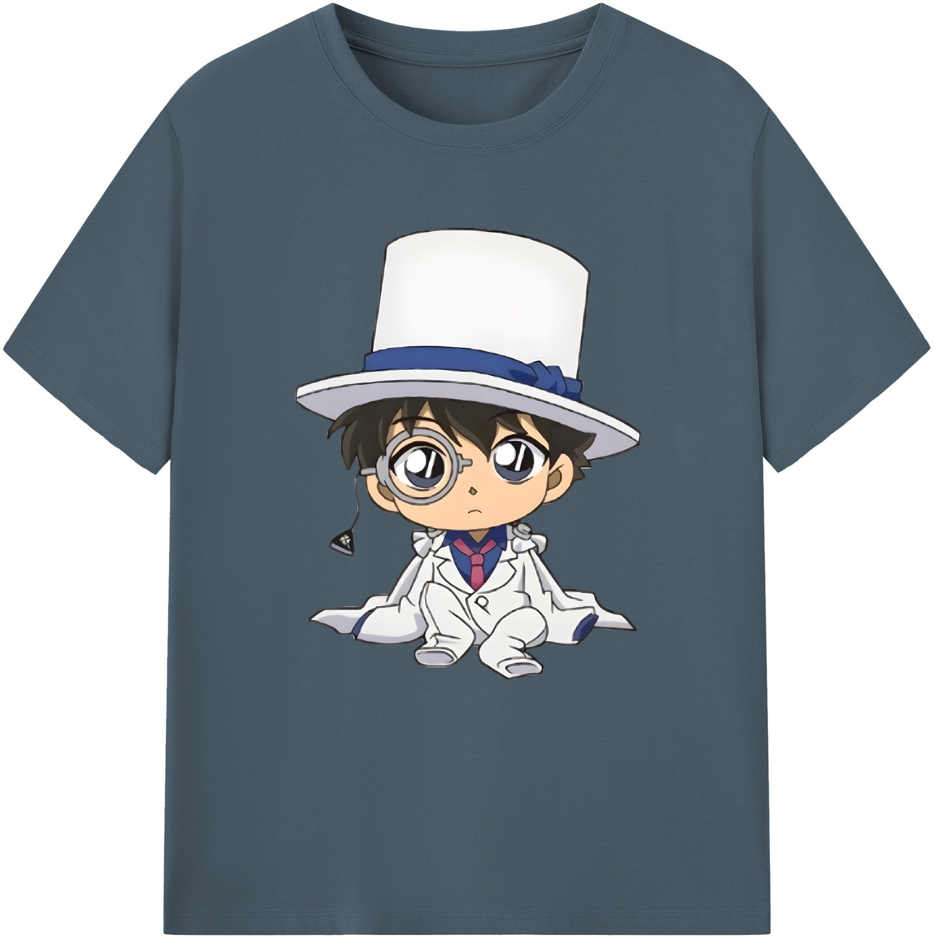 （画像用） 名探偵コナン くろば かいと Detective Conan Kuroba Kaito 綿100％半袖Tシャツ（フロントプリント）